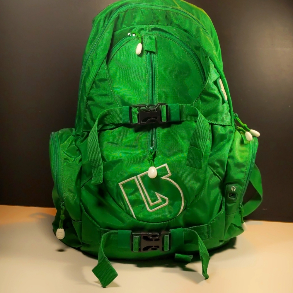 Burton green skate backpack